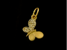 Златна пеперуда с блестяща гравюра
